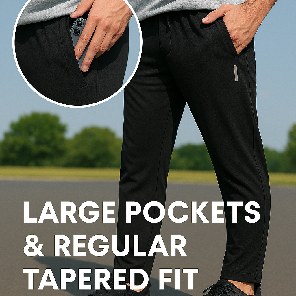 Men's Lycra Track Pants - Pack of 2 (Black and Grey)