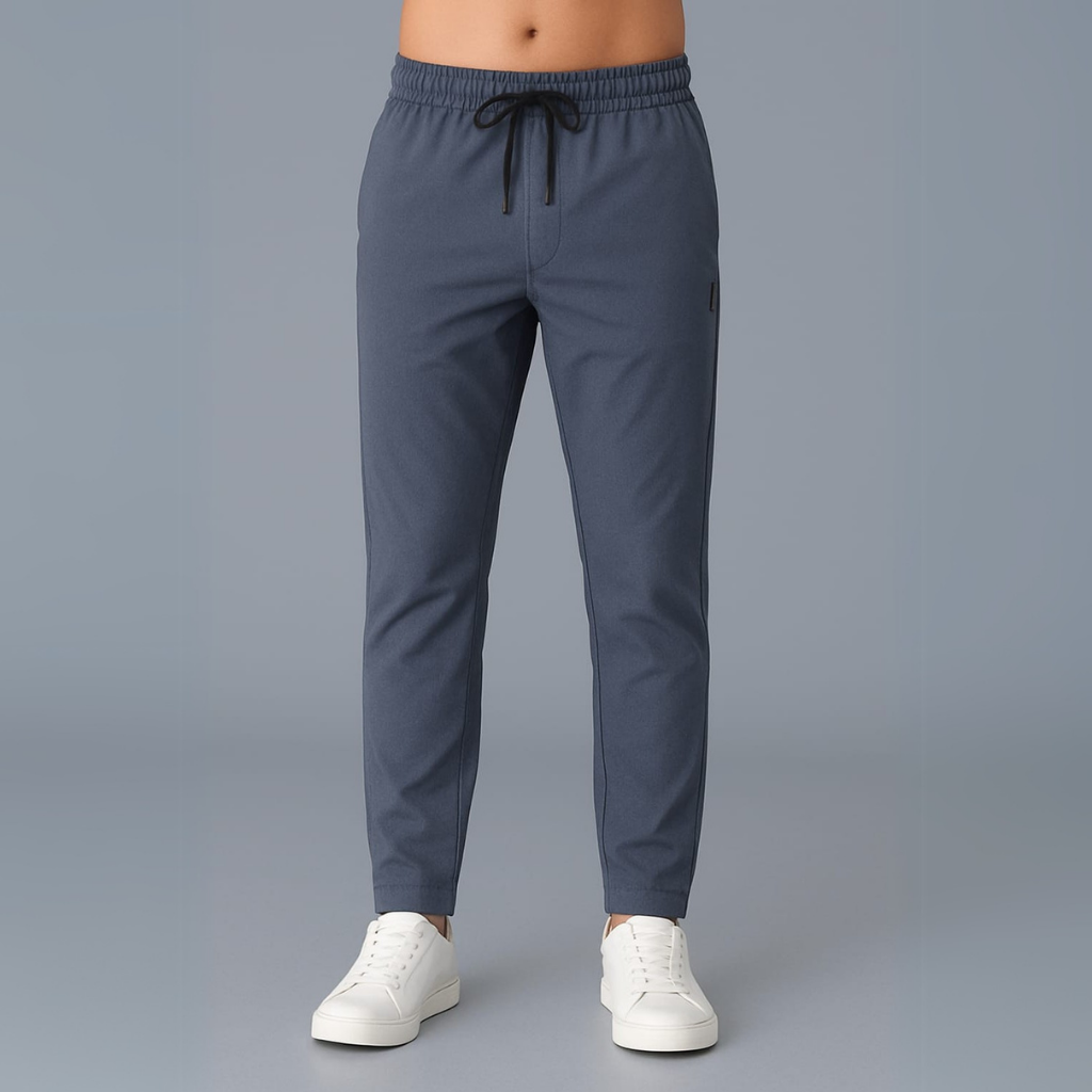 Men's Lycra Track Pants - Pack of 2 (Black and Grey)