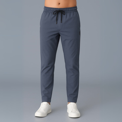 Men's Lycra Track Pants - Pack of 2 (Black and Grey)