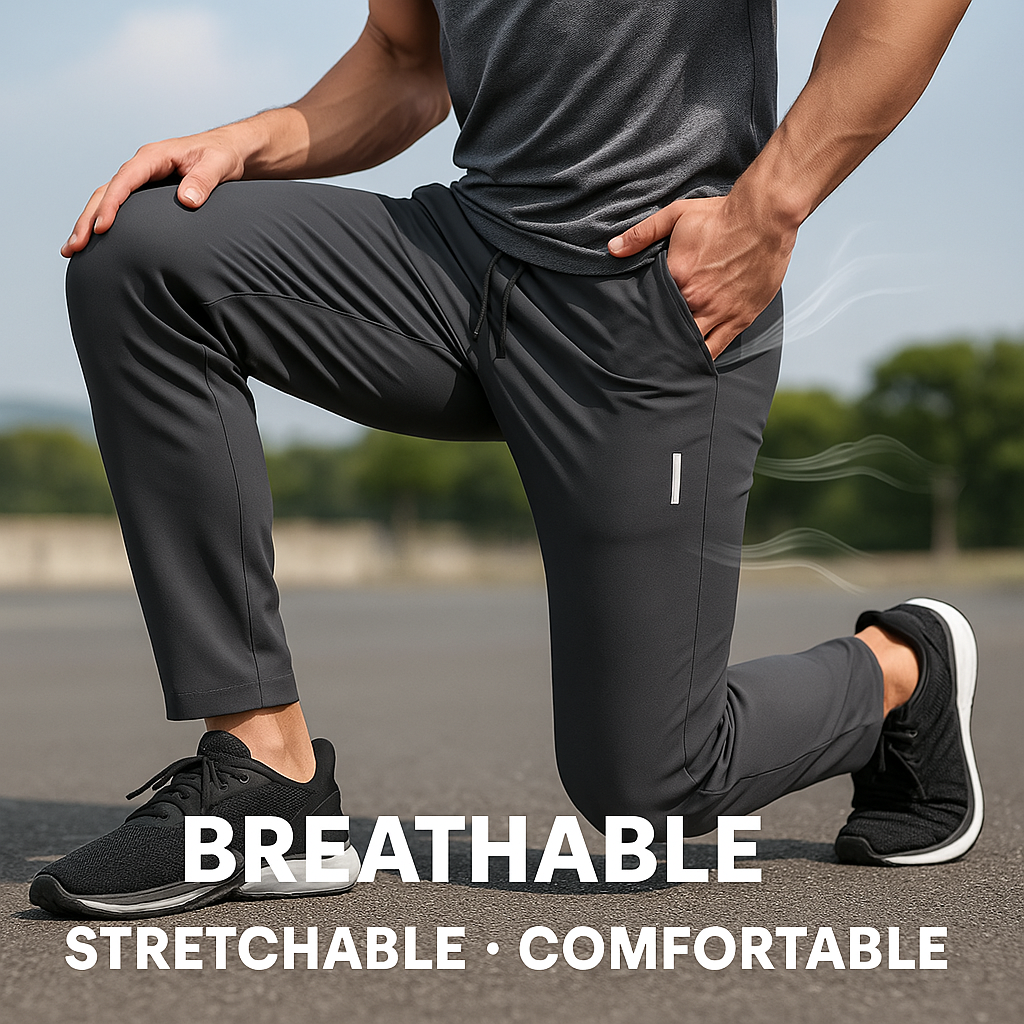 Men's Lycra Track Pants - Pack of 2 (Black and Grey)