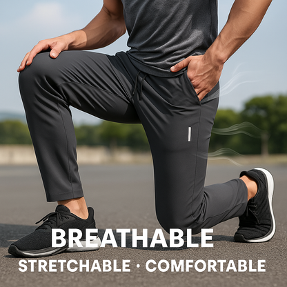 Men's Lycra Track Pants - Pack of 2 (Black and Grey)